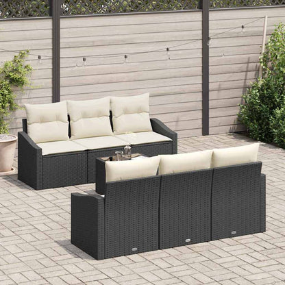 Sofa Sæt Med Pude Med Opbevaring 7 Dele Polyrattan - Billede 3