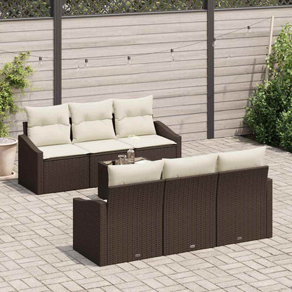 Sofa Sæt Med Pude Med Opbevaring 7 Dele Polyrattan