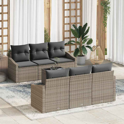 Sofa Sæt Med Pude Med Opbevaring 7 Dele Polyrattan
