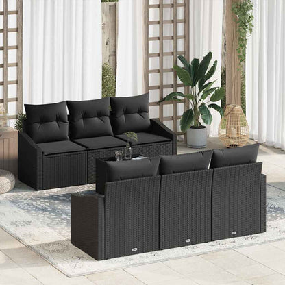 Sofa Sæt Med Pude Med Opbevaring 7 Dele Polyrattan