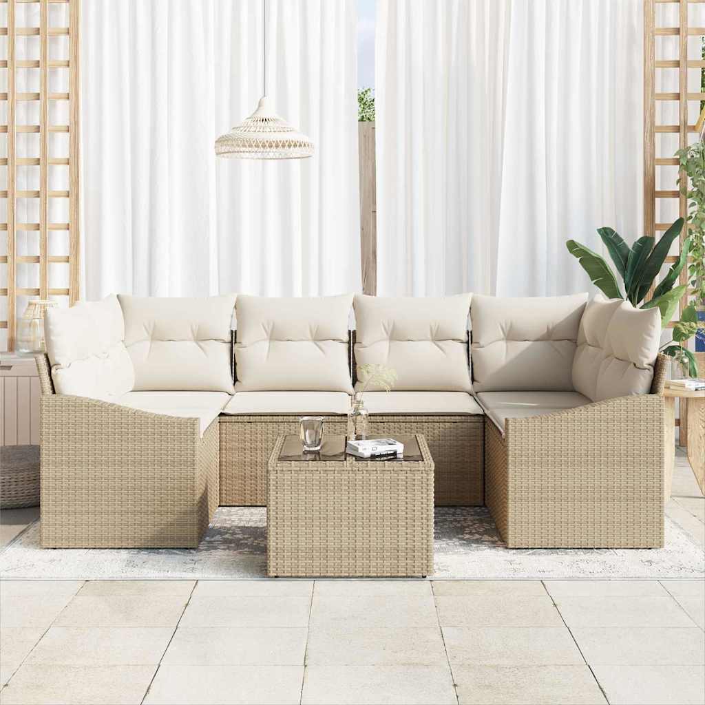 Sofa Sæt 7 Stk. Og Polyrattan - Billede 3