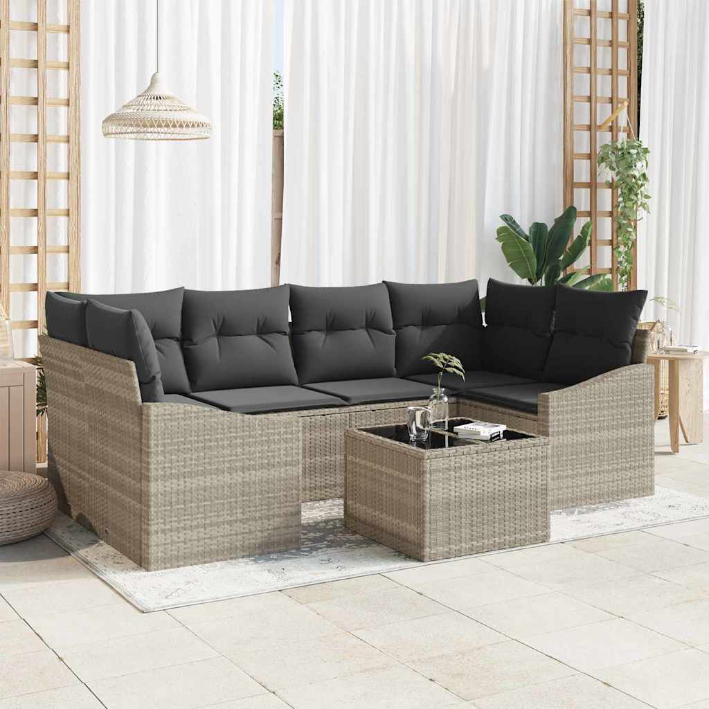 Sofa Sæt 7 Stk. Og Polyrattan - Variant 3355291