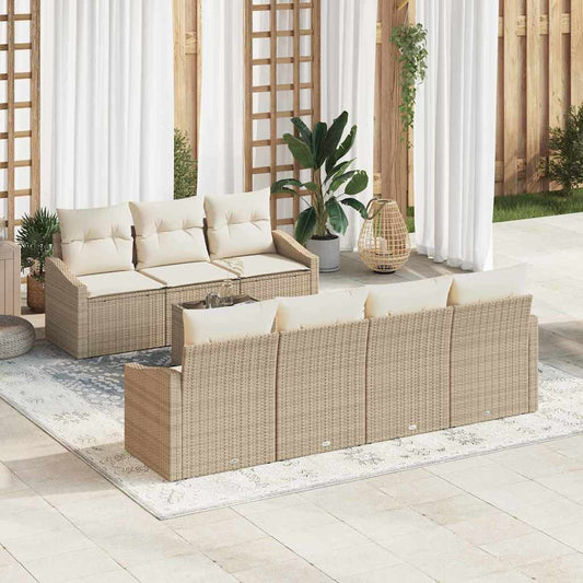 Sofa Sæt 8 Stk. Og Polyrattan - Hovedbillede