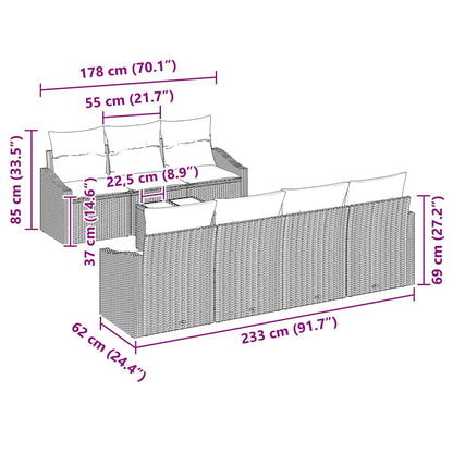 Sofa Sæt 8 Stk. Og Polyrattan - Billede 11