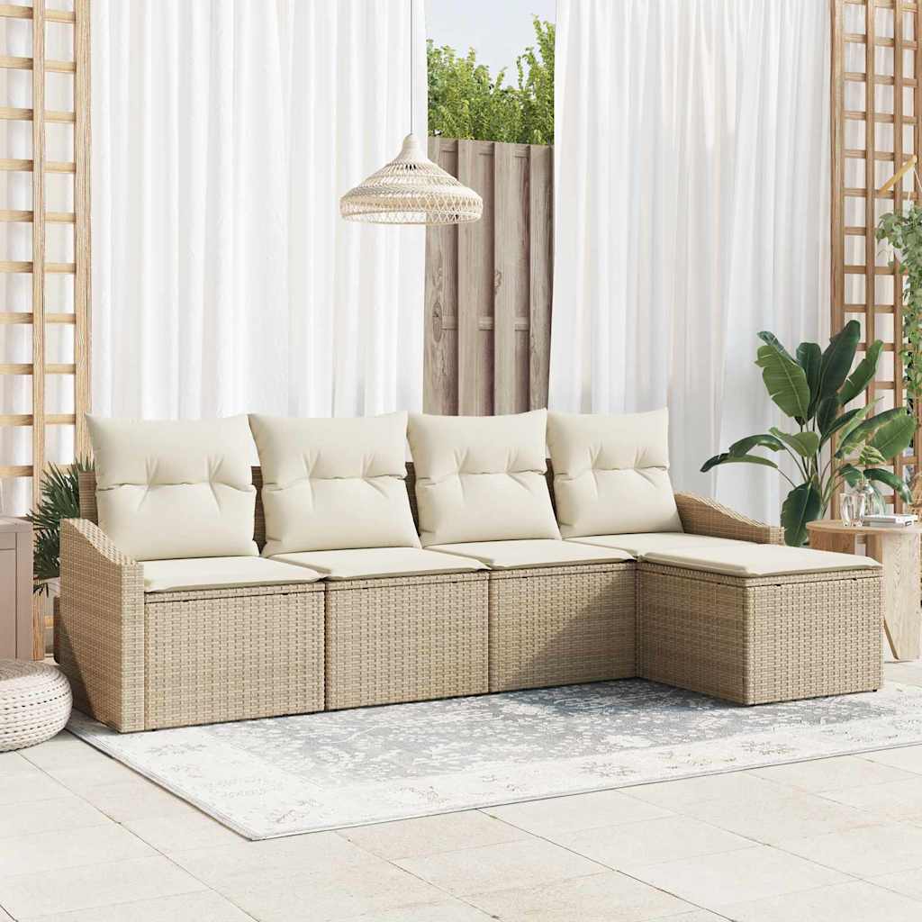 Sofa Sæt 5 Stk. Og Polyrattan - Variant 3355350