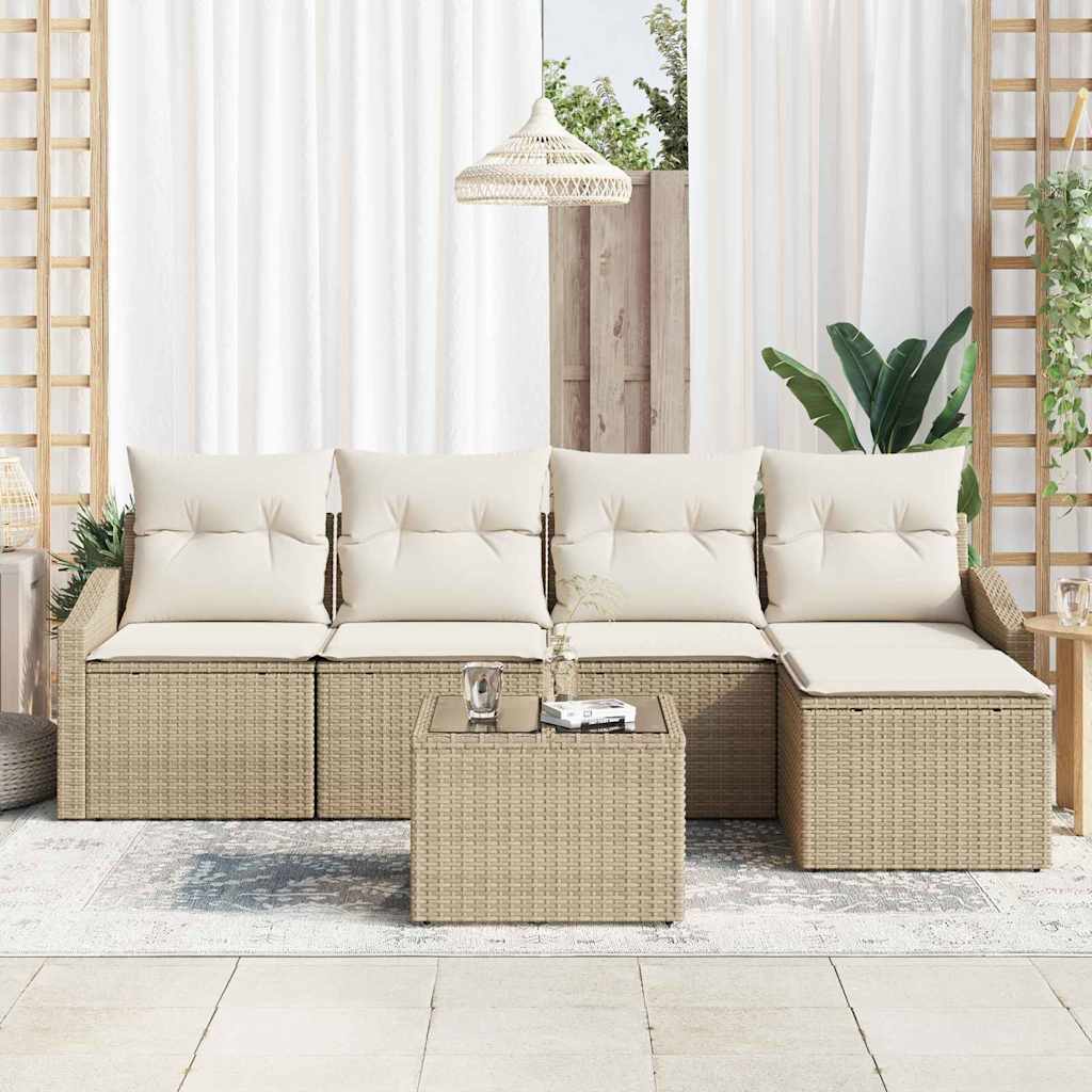 Sofa Sæt 6 Stk. Og Polyrattan - Billede 3