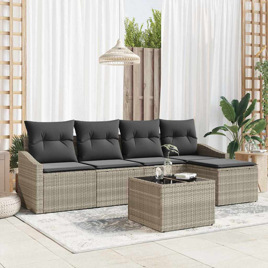 Sofa Sæt 6 Stk. Og Polyrattan - Variant 3355361