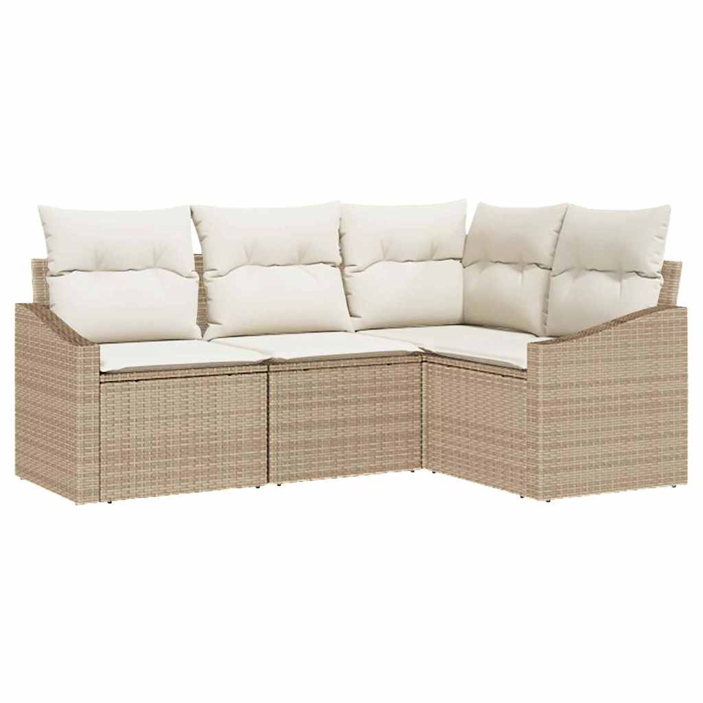 Havesofa Sæt 4 Stk. Polyrattan - Billede 2