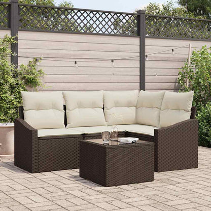 Havesofa Sæt 5 Stk. Og Polyrattan - Variant 3355377