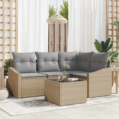 Havesofa Sæt 5 Stk. Og Polyrattan - Variant 3355379