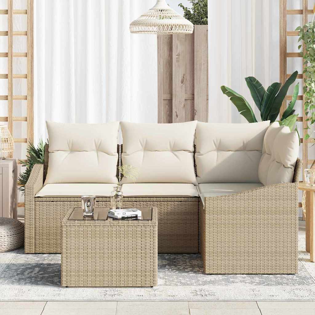 Havesofa Sæt 5 Stk. Og Polyrattan - Billede 3