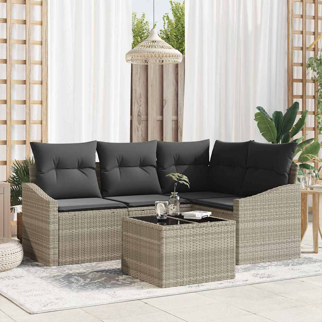 Havesofa Sæt 5 Stk. Og Polyrattan - Variant 3355381