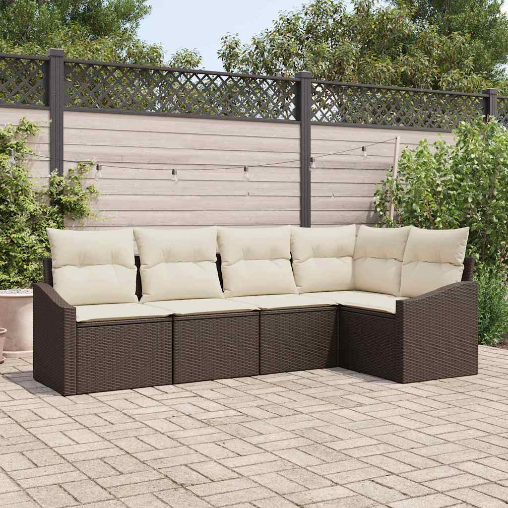 Havesofa Sæt 5 Stk. Polyrattan - Variant 3355387