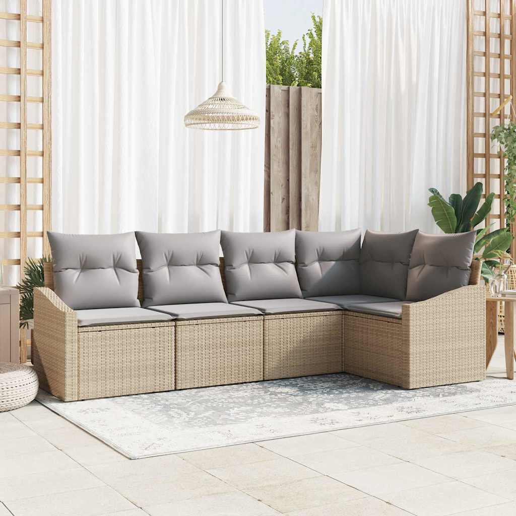 Havesofa Sæt 5 Stk. Polyrattan - Variant 3355389