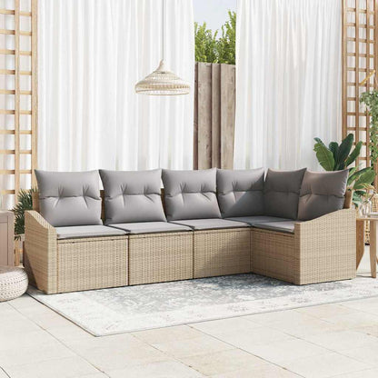 Havesofa Sæt 5 Stk. Polyrattan - Variant 3355389
