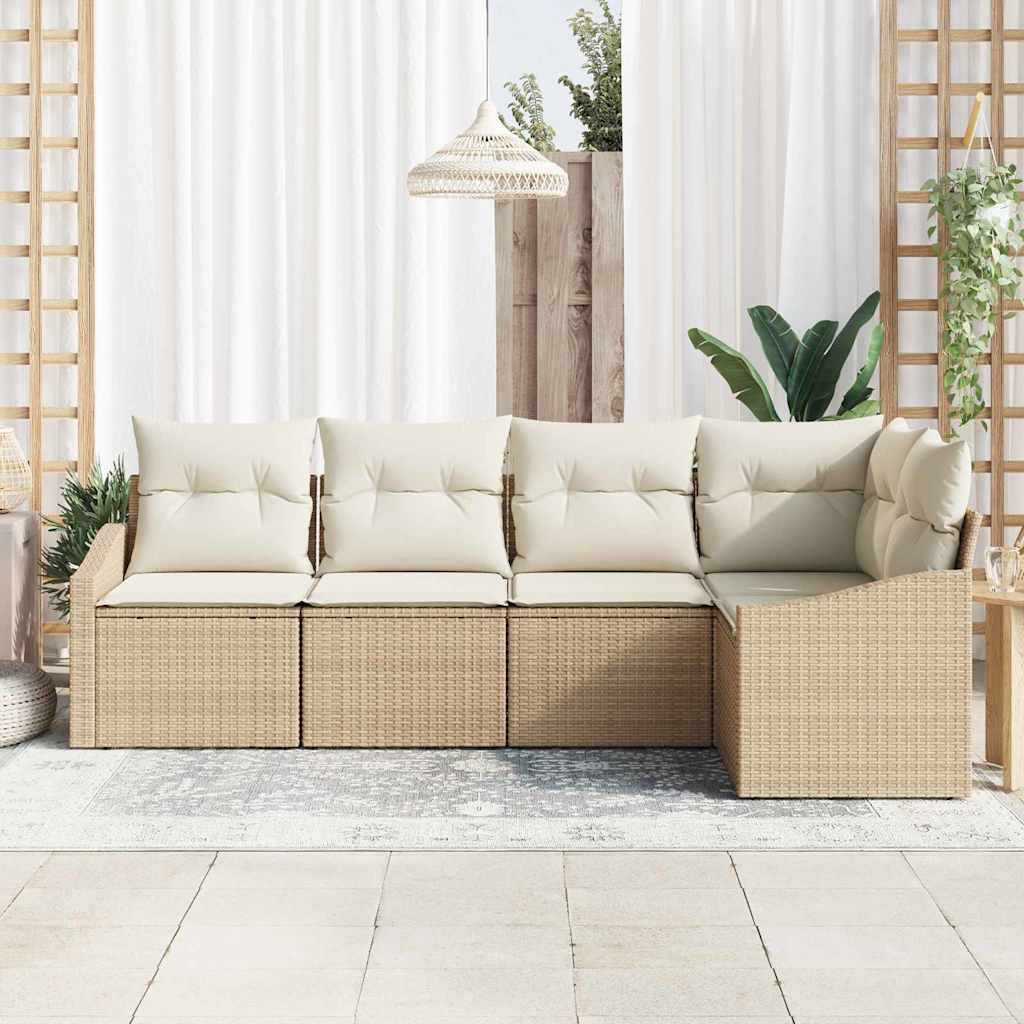 Havesofa Sæt 5 Stk. Polyrattan - Billede 3