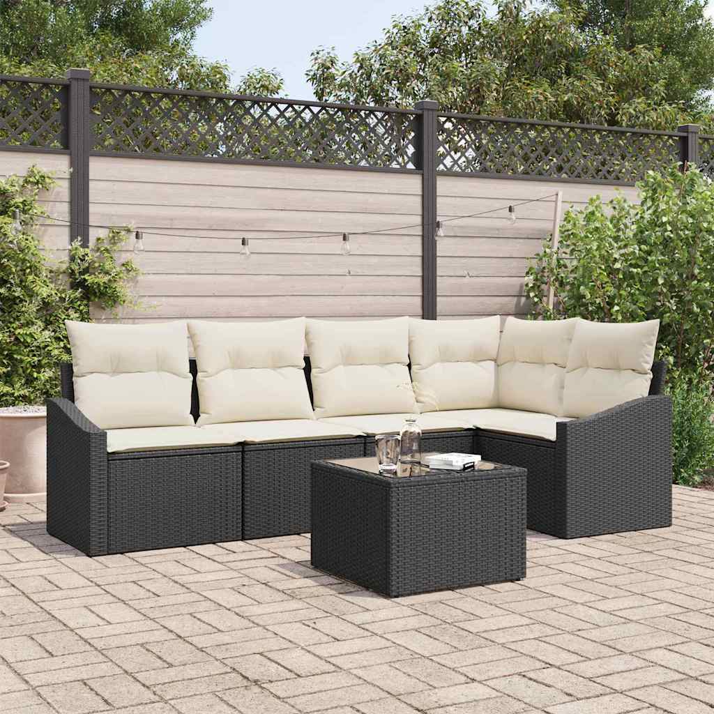 Havesofa Sæt 6 Stk. Og Polyrattan - Variant 3355396