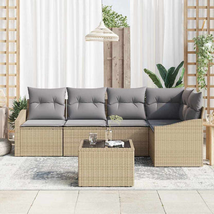Havesofa Sæt 6 Stk. Og Polyrattan - Billede 3