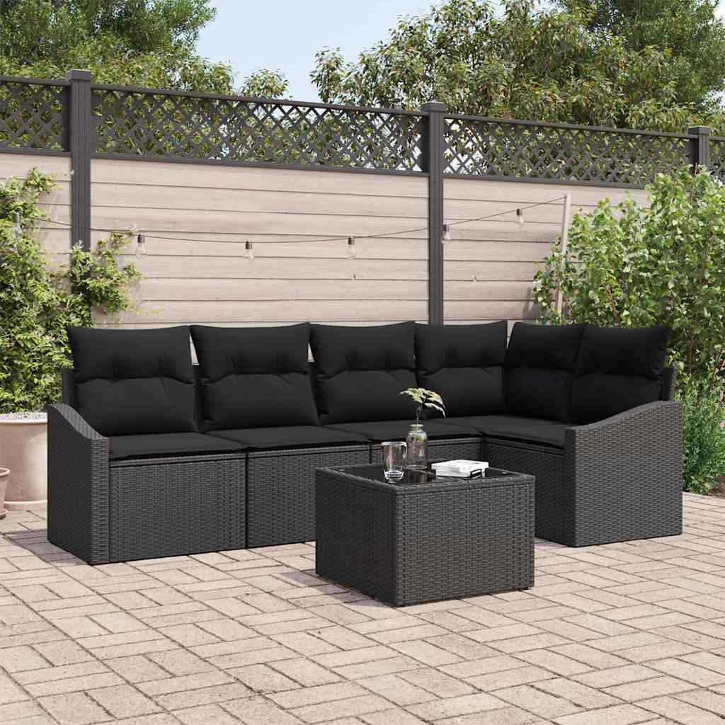 Havesofa Sæt 6 Stk. Og Polyrattan - Variant 3355402
