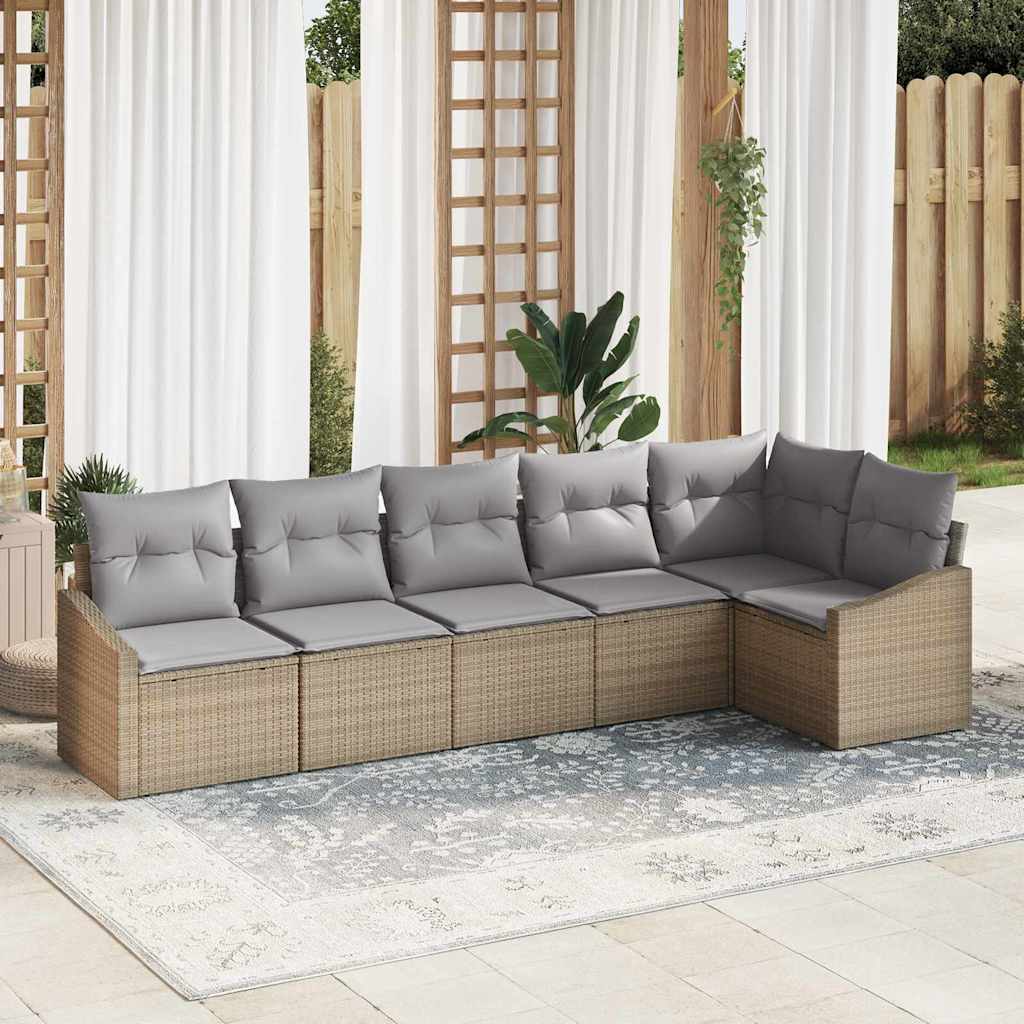Havesofa Sæt 6 Stk. Polyrattan - Variant 3355409