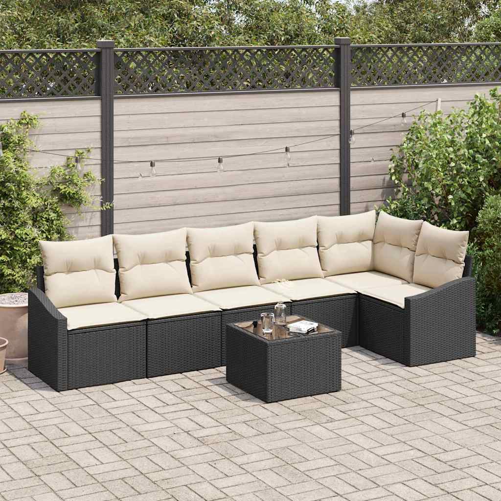 Havesofa Sæt 7 Stk. Og Polyrattan - Variant 3355416