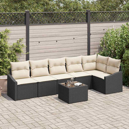 Havesofa Sæt 7 Stk. Og Polyrattan - Variant 3355416