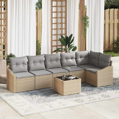 Havesofa Sæt 7 Stk. Og Polyrattan - Variant 3355419