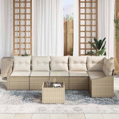 Havesofa Sæt 7 Stk. Og Polyrattan - Billede 3