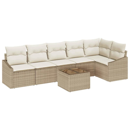 Havesofa Sæt 7 Stk. Og Polyrattan - Billede 2