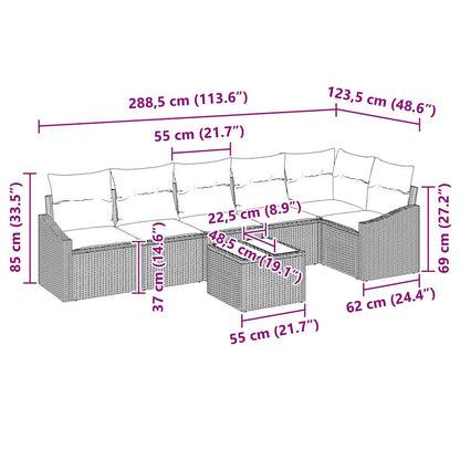 Havesofa Sæt 7 Stk. Og Polyrattan - Billede 13