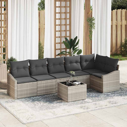 Havesofa Sæt 7 Stk. Og Polyrattan - Variant 3355421