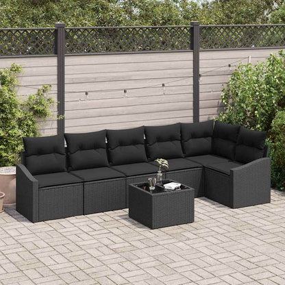 Havesofa Sæt 7 Stk. Og Polyrattan - Variant 3355422