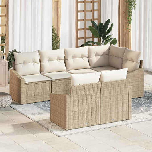 Havesofa Sæt 7 Stk. Polyrattan - Hovedbillede