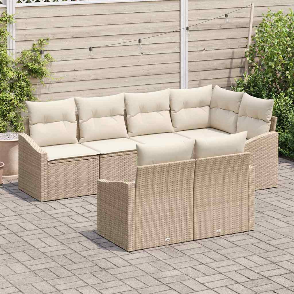 Havesofa Sæt 7 Stk. Polyrattan - Billede 3