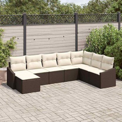 Havesofa Sæt Med Pude 8 Dele Polyrattan