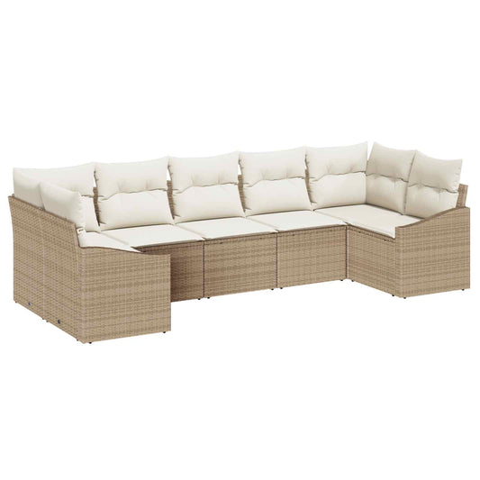 Havesofa Sæt Med Opbevaring 7 Dele Og Polyrattan - Hovedbillede