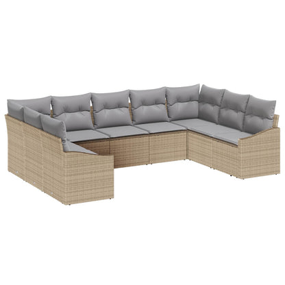 Havesofa Sæt 9 Stk. Og Polyrattan - Variant 3355549