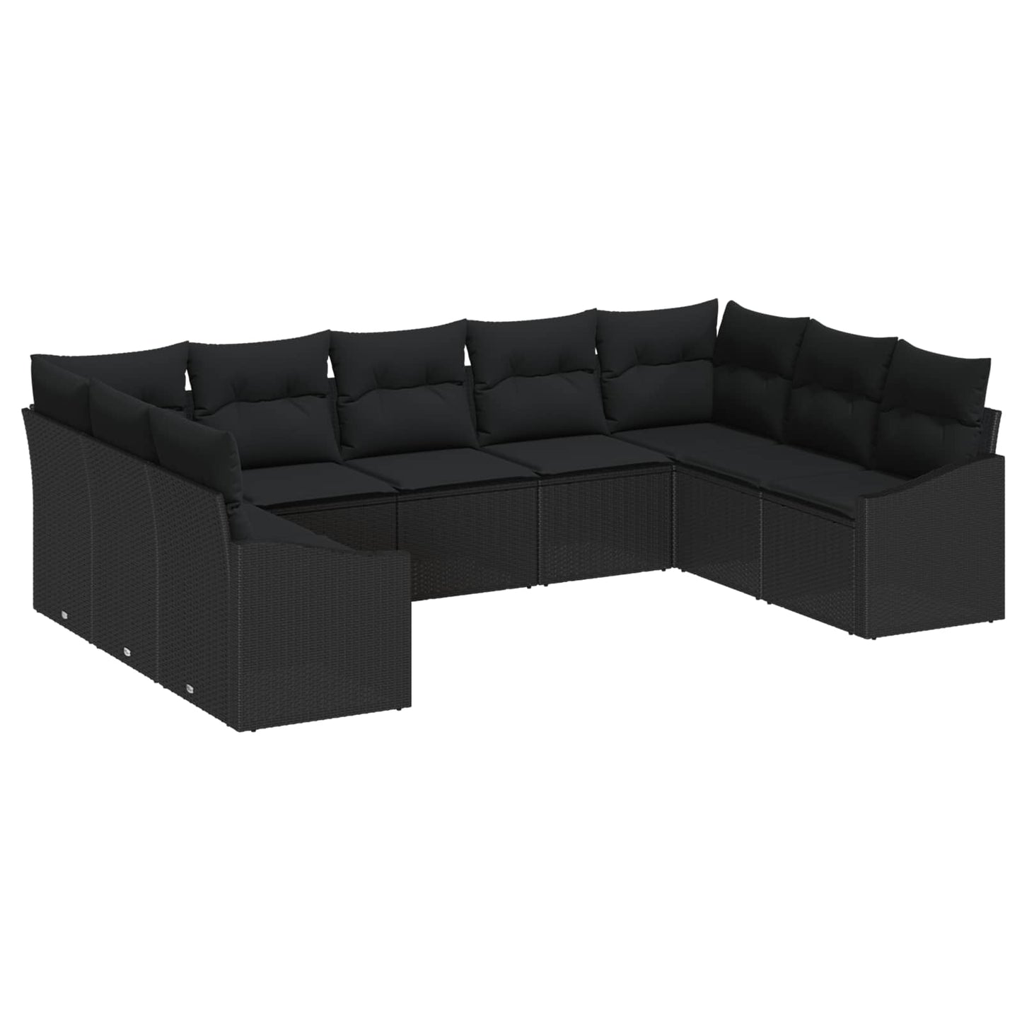 Havesofa Sæt 9 Stk. Og Polyrattan - Variant 3355552