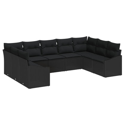 Havesofa Sæt 9 Stk. Og Polyrattan - Variant 3355552