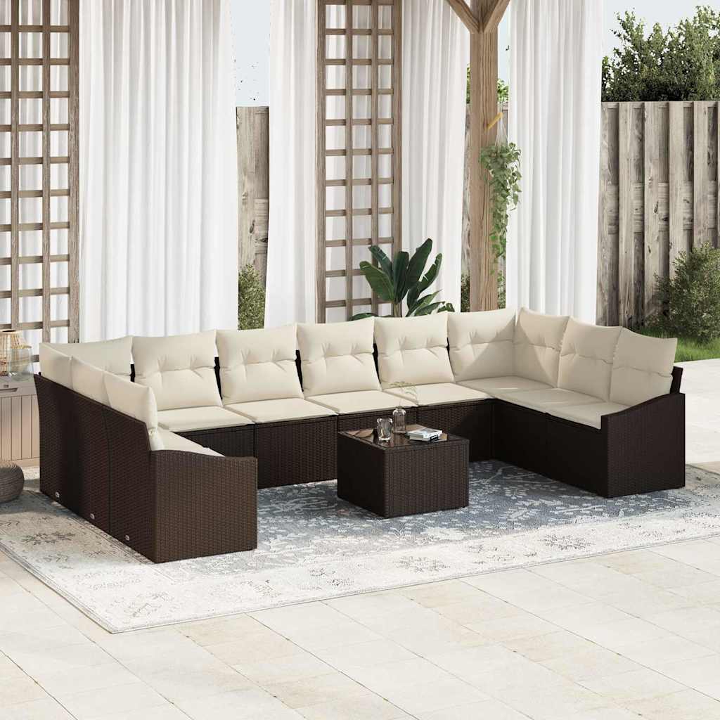 Havesofa Sæt Med Opbevaring Polyrattan