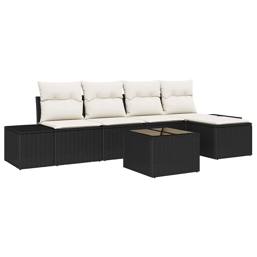Havesofa Sæt Med Pude 5 Dele Polyrattan - Billede 2