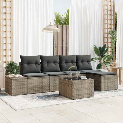 Havesofa Sæt Med Pude 5 Dele Polyrattan