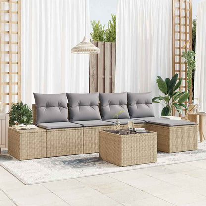 Havesofa Sæt Med Pude 5 Dele Polyrattan