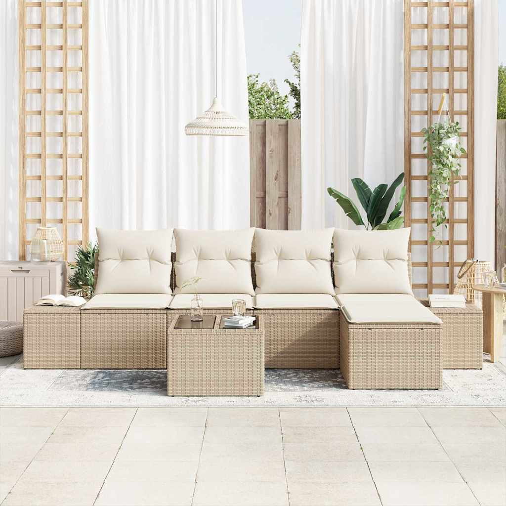 Havesofa Sæt 5 Stk. Og Polyrattan - Billede 3
