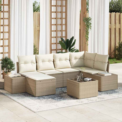 Havesofa Sæt Med Pude 6 Dele Polyrattan