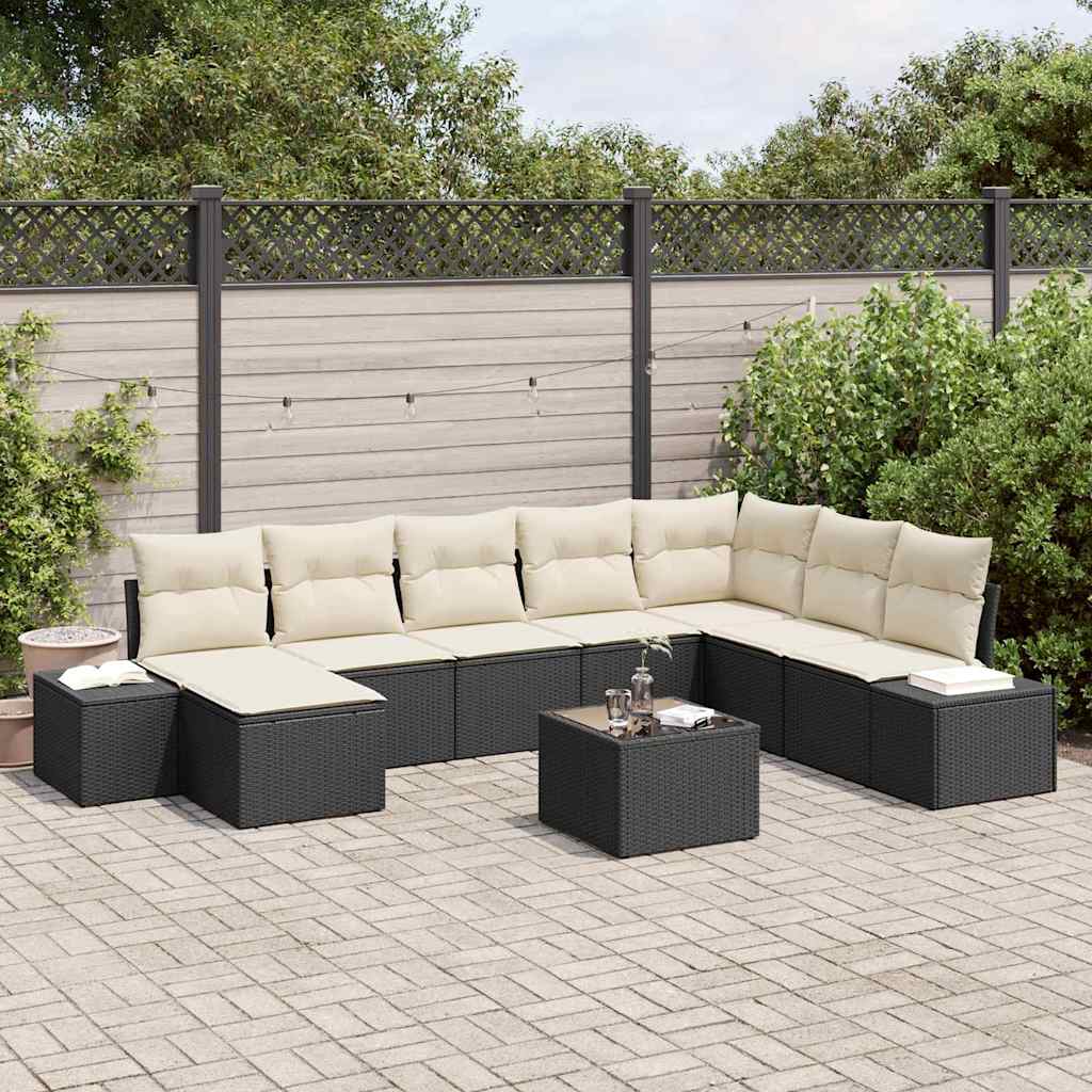 Havesofa Sæt Med Pude 8 Dele Polyrattan - Hovedbillede