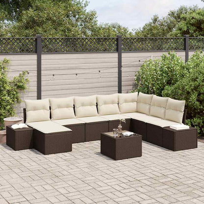 Havesofa Sæt Med Pude 8 Dele Polyrattan - Variant 3355857