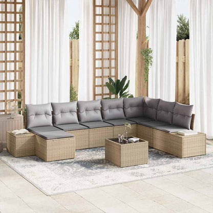 Havesofa Sæt Med Pude 8 Dele Polyrattan - Variant 3355859