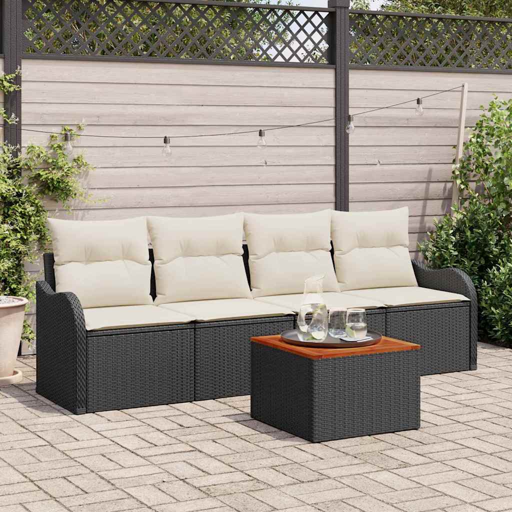 Havesofa Sæt Med Opbevaring 5 Dele Polyrattan - Hovedbillede