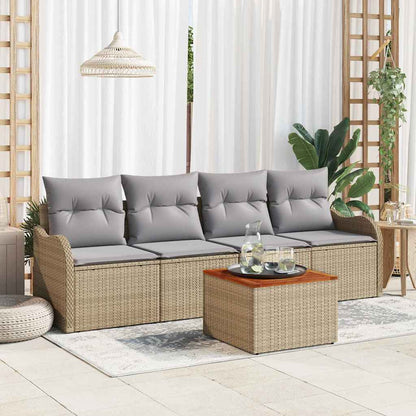 Havesofa Sæt Med Opbevaring 5 Dele Polyrattan - Variant 3356054
